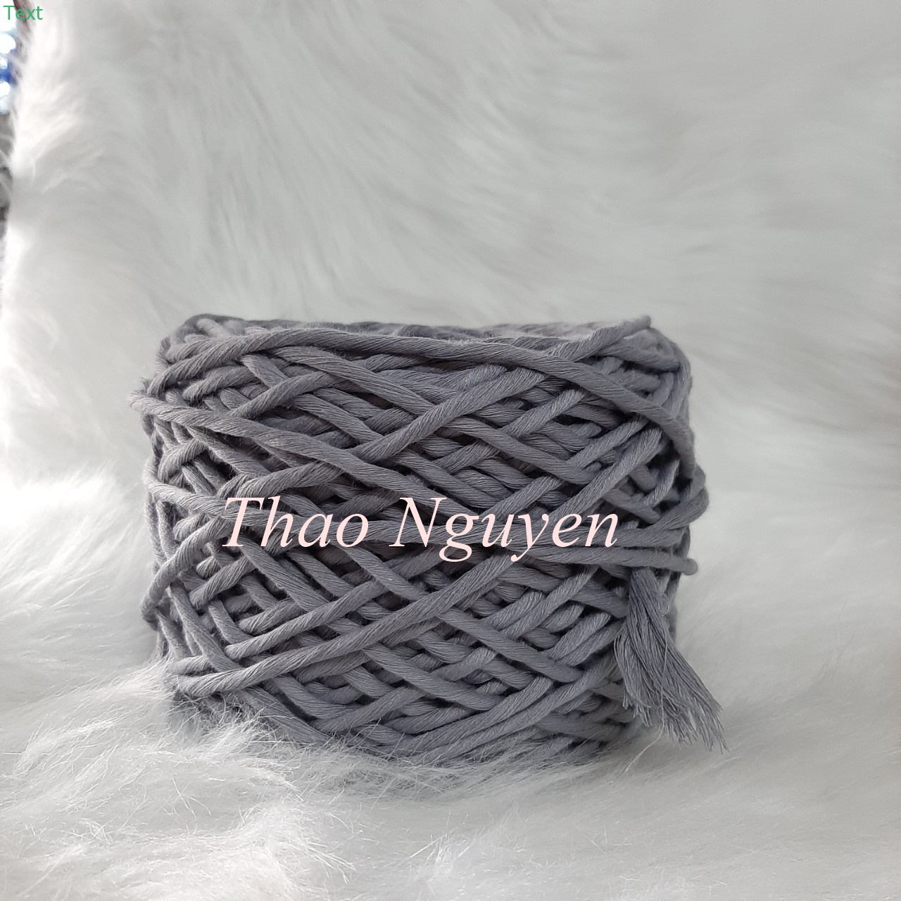 0,5kg dây thừng se macrame, dây cotton. màu xám chuột