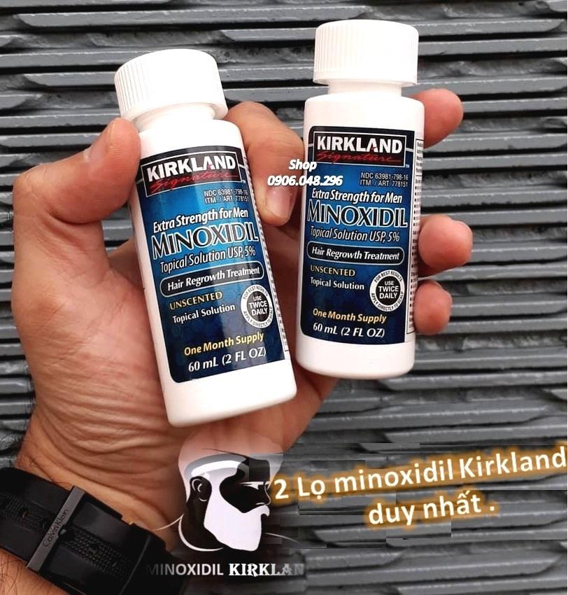 ( Không có Ống Bơm ML ) GIÁ CỰC TỐT...  Sản phẩm mọc tóc , mọc râu Minoxidil 5% Kirkland từ Hoa Kỳ  ( Thuoc mọc tóc , mọc râu ) - Bộ gồm  2 Chai ... Với  Expiry Date : 02 / 2026 .