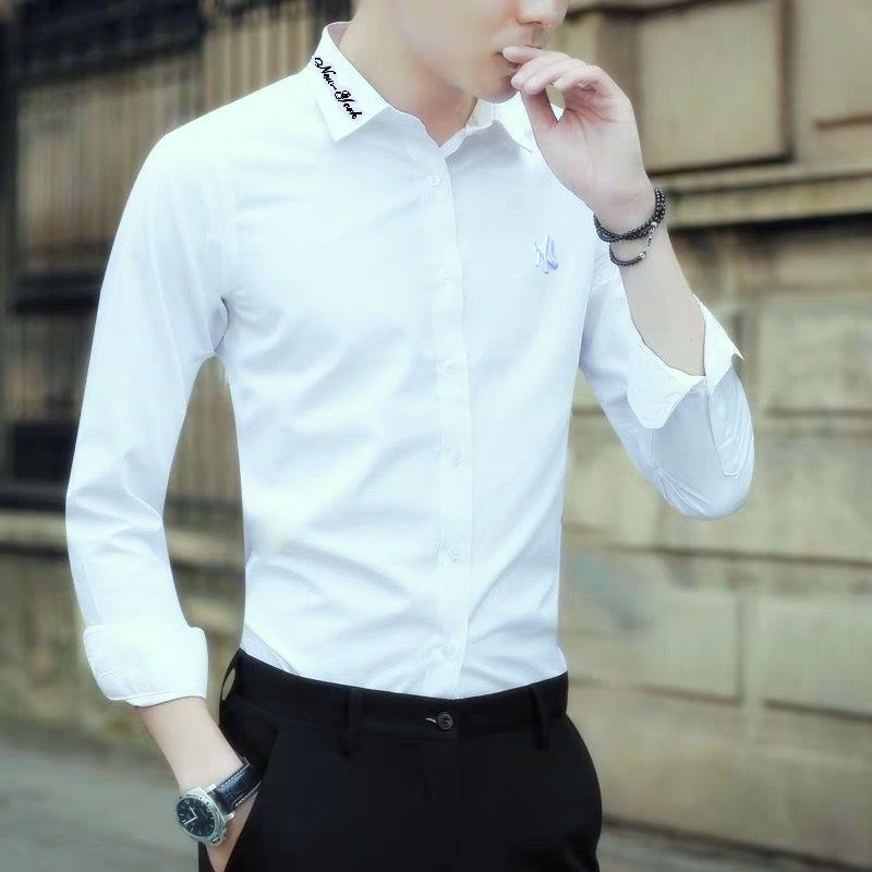 [HCM]ÁO SƠ MI NAM TAY DÀI IN CHỮ NEWYORK CỔ ÁO VẢI MỀM MỊN VÀ MÁT TỪ 40-90KG