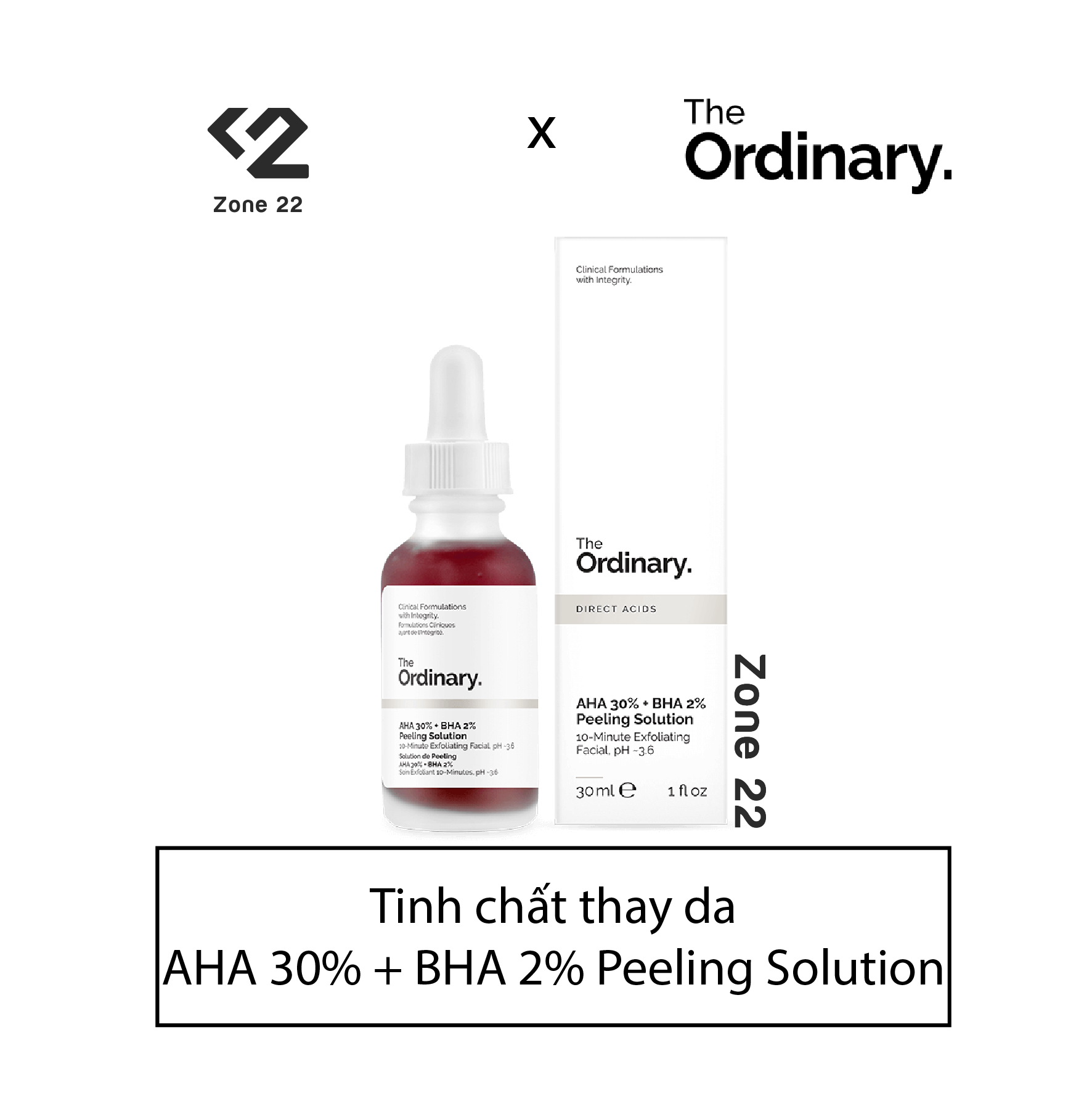 Tinh chất thay da aha 30% + bha 2% peeling solution
