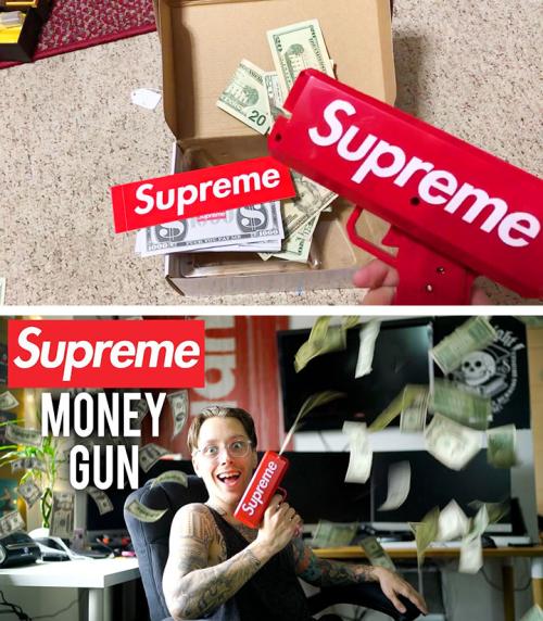[HCM][HÀNG MỚI ]Đồ chơi bắn tiền Supreme (kèm 1 sấp tiền giấy) - Đồ chơi bắn tiền Supreme bắn đấu dính đó UY tín Chất lượng