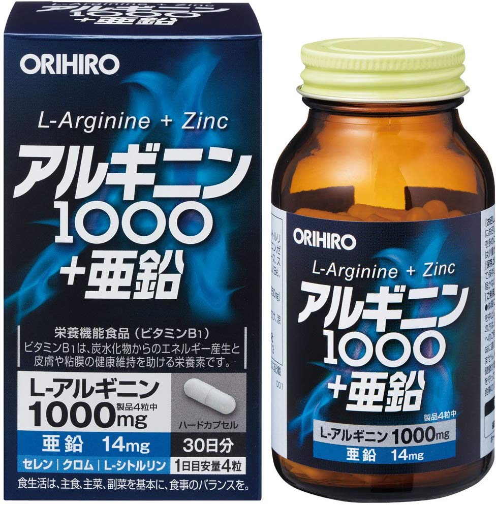 Viên tăng cường sinh lực cho nam Orihiro L-Arginine + Zinc - Nhật Bản