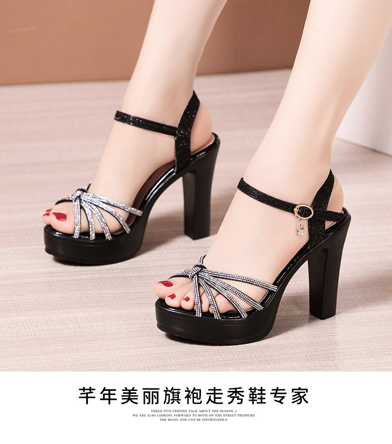 Dép cao gót đan dây xoàn sang chảnh - cg68
