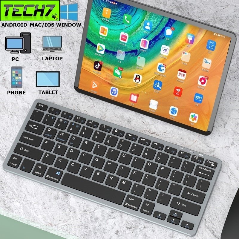 Bàn phím không dây mini W159 pin sạc đa kết nối bluetooth 5.0 , Usb wireless 2.4G cho máy tính laptop smartphone