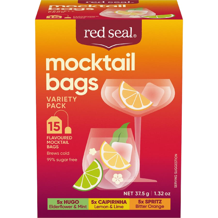 HỘP 15 GÓI TRÀ TÚI LỌC Red Seal Mocktail Variety – Thưởng Trà Kiểu Mocktail Không Cồn, 37.5g