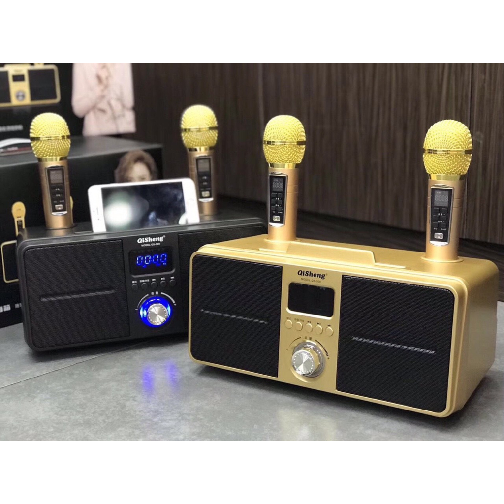 Loa karaoke bluetooth sd 309 - tặng kèm 2 micro không dây karaoke sdrd 309 giá tốt t07/2023