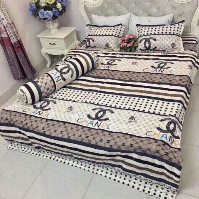 Bộ chăn ga cotton poly 5 món cnel -