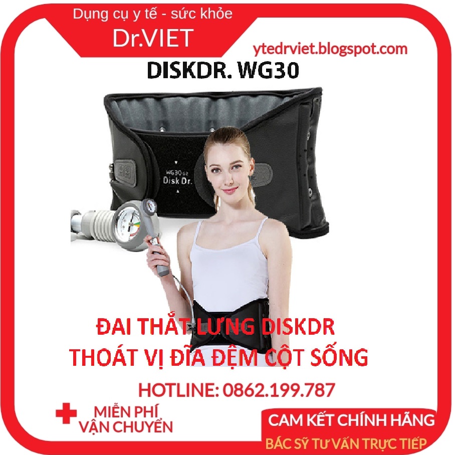 Belt stretching spine lumbar disk Dr wg-30 G2 Korean Version New-support hernia disc pads, spine Pain back effect-help prevent back pain without need for surgery (hoặc sử dụng after phẫu thuật) at home