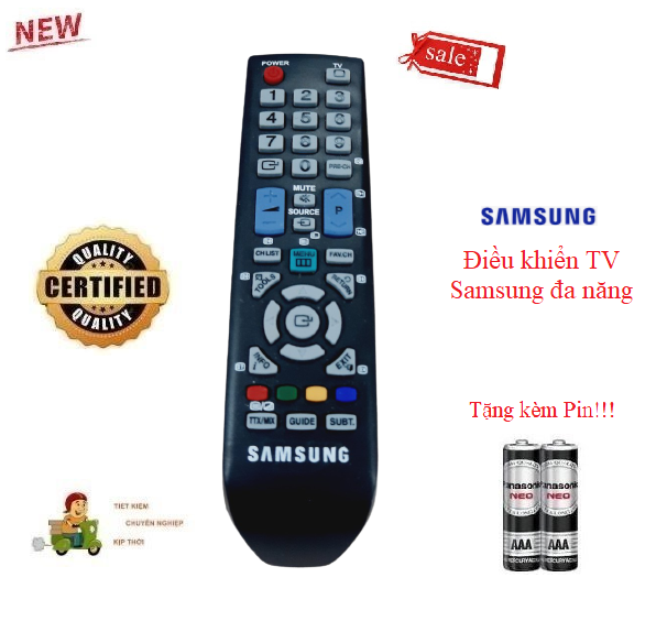 Remote Điều khiển TV Samsung đa năng các dòng tivi Samsung LCD/LED/Smart TV- Hàng tốt tương thích 100%Tặng kèm Pin