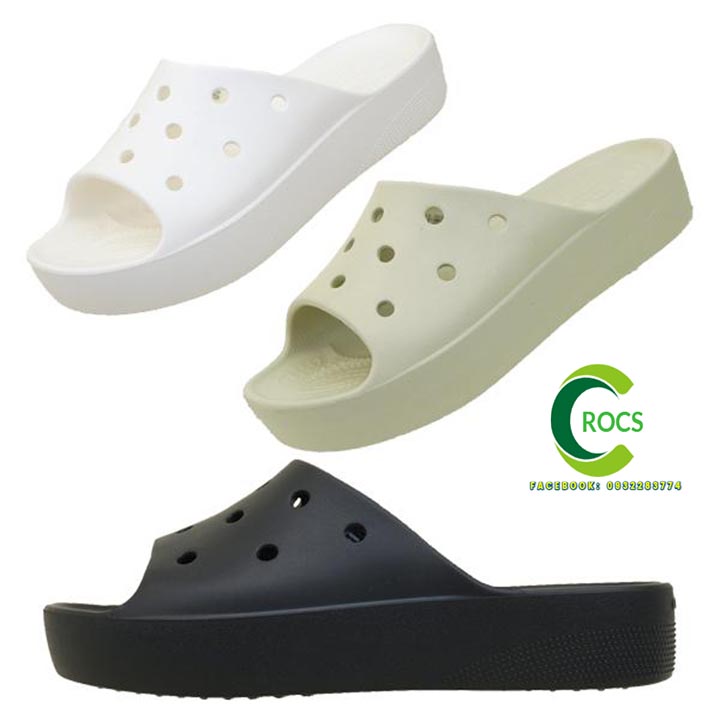 DÉP QUAI NGANG ĐẾ XUỒNG CHỐNG HÔI CHÂN CROCS BAND CLASSIC PLATFORM ĐẾ CAO 3.5CM CHO NỮ