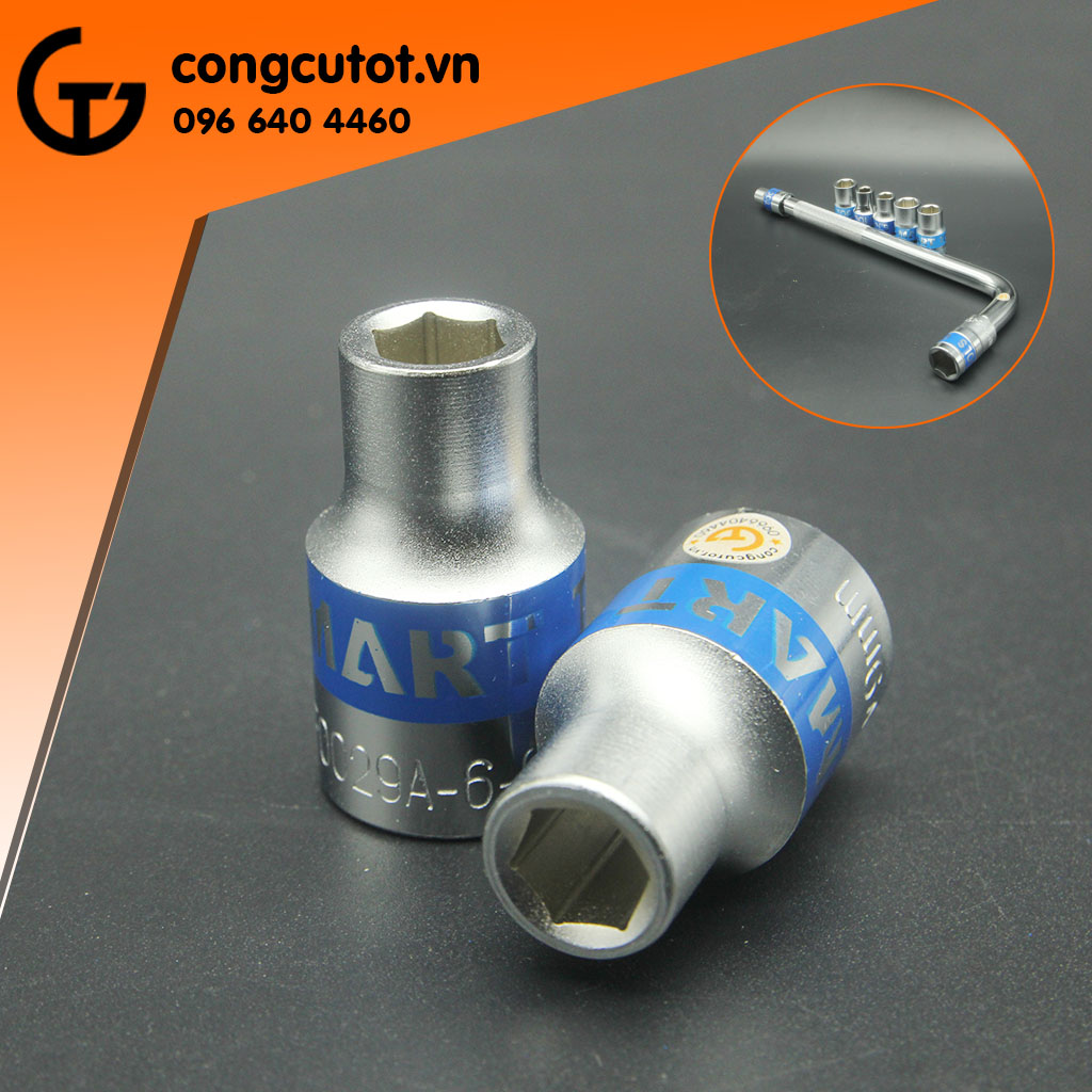Combo 2 Đầu tuýp lục giác - khẩu lục giác ngắn 1/2inch C-mart F0029A