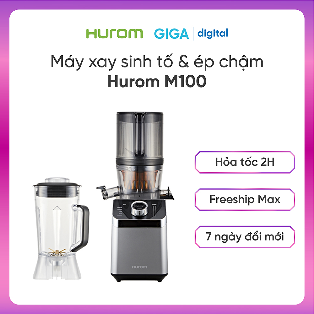 Máy xay sinh tố và ép chậm Hurom M100 nội địa Hàn | 2 cối xay và ép tiện lợi | Tự động vệ sinh máy | Dễ dàng tháo lắp