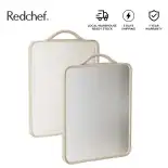 Redchef Thớt Cắt Hai Mặt Chất Liệu Titan Nguyên Chất Kháng Khuẩn, Chống Mốc, An Toàn - Tấm Titan Nguyên Chất + Thớt Nhà Bếp PP