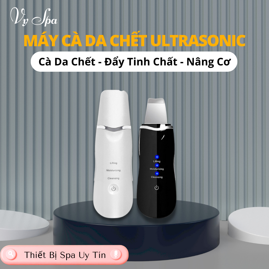 Máy cà da chết, máy sủi da chết tích điện ultrasonic shovel l máy cà da chết beauty star