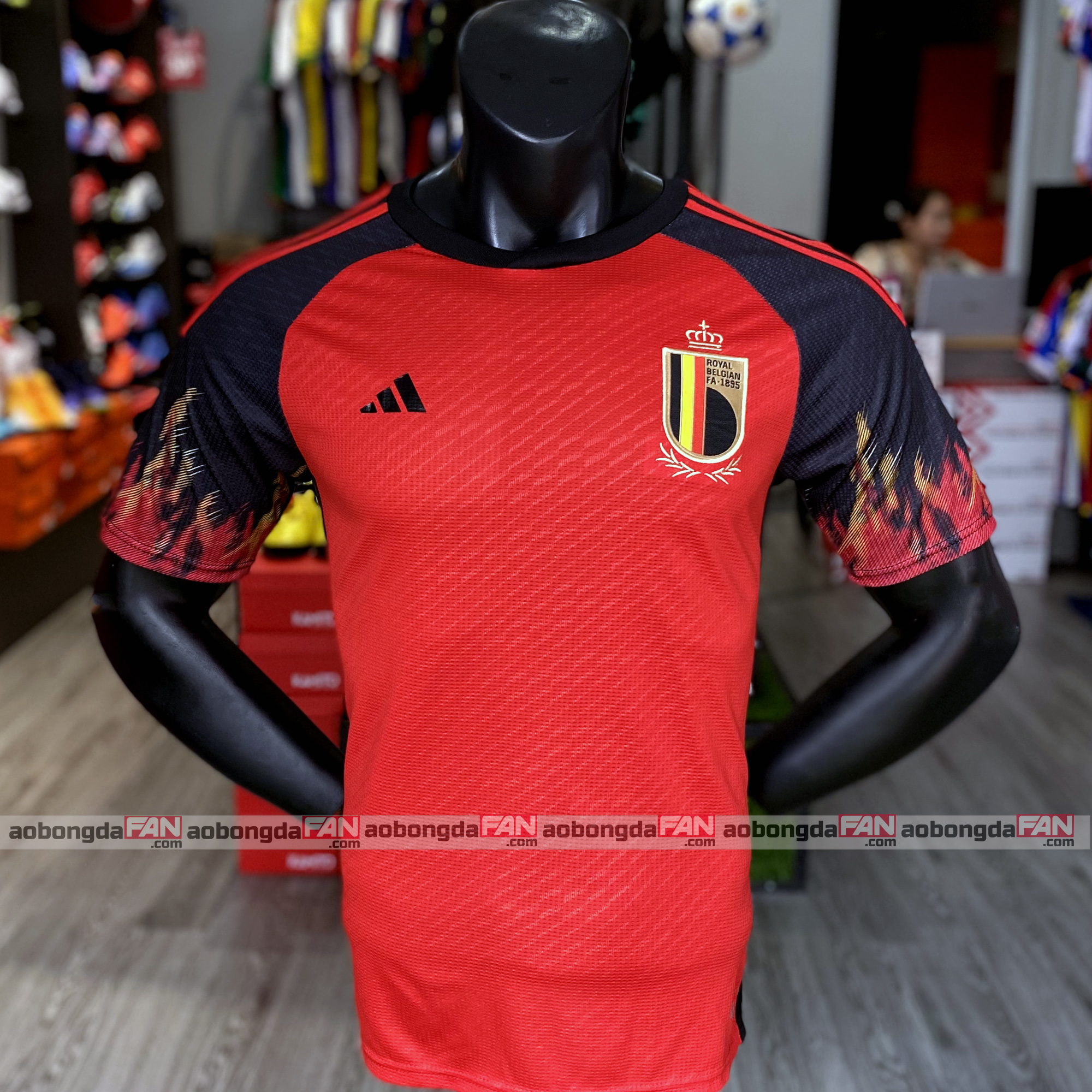 Bộ Quần Áo Bóng Đá Đội Tuyển Bỉ Đỏ Sân Nhà 2024 Hàng Thái