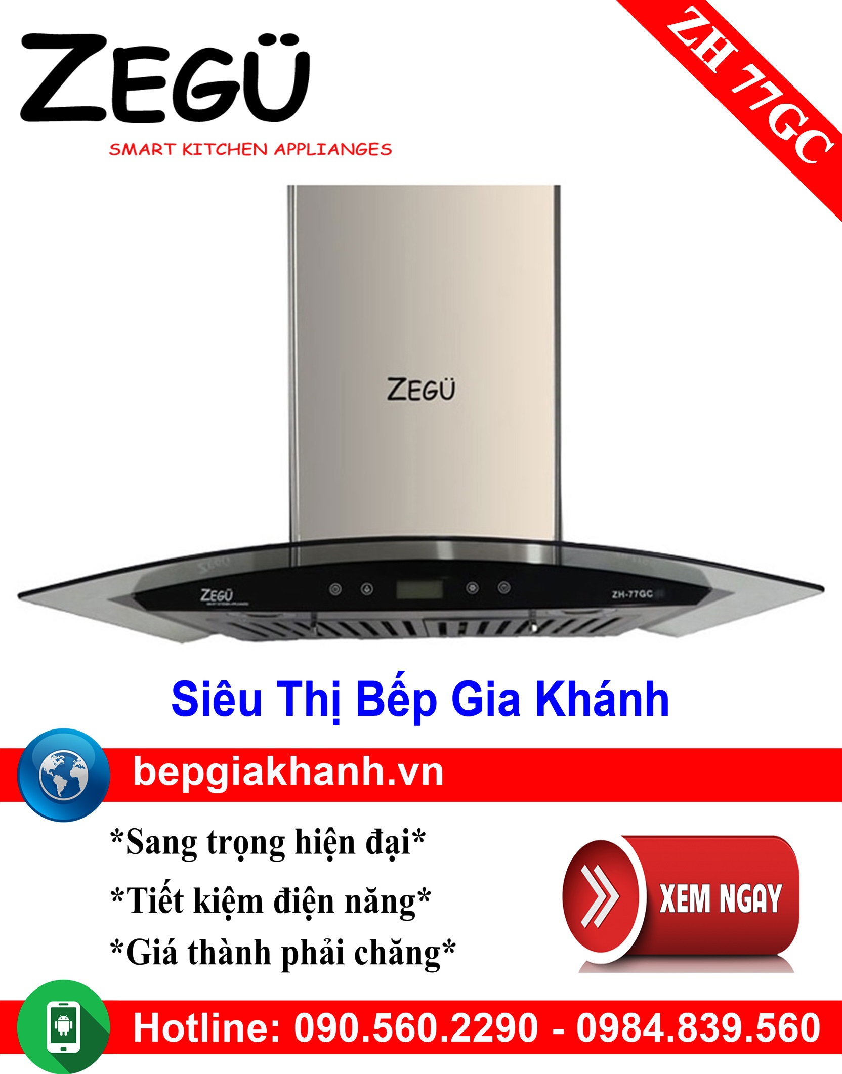 [HCM]Máy hút mùi dạng kính cong 70cm Zegu ZH 77GC, máy hút mùi nhà bếp, máy hút mùi bếp, máy hút mùi kính cong, máy hút mùi canzy, máy hút mùi mini, máy hút mùi âm trần, máy hút mùi electrolux, may hut mui