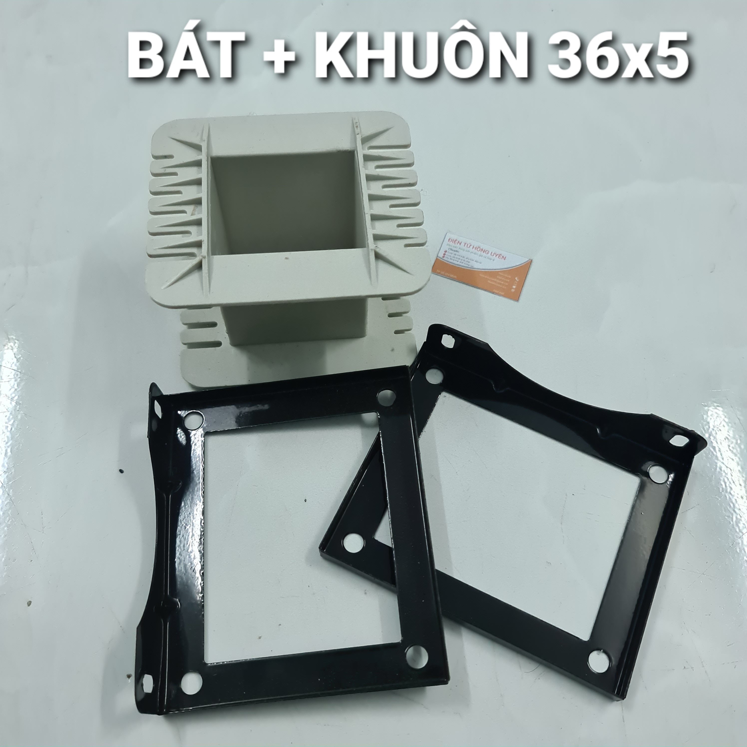 Khuôn 36x5 + Bát gông phe 36. Khuôn nhựa quấn biến áp 3,6x5 phân và bát để gông fe chống bị rung