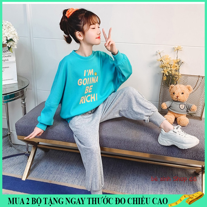 Set thu đông cho bé gái 14-45kg, bộ thu đông bé gái 4-14 tuổi BERICHI sang chảnh cá tính, hàng may kĩ