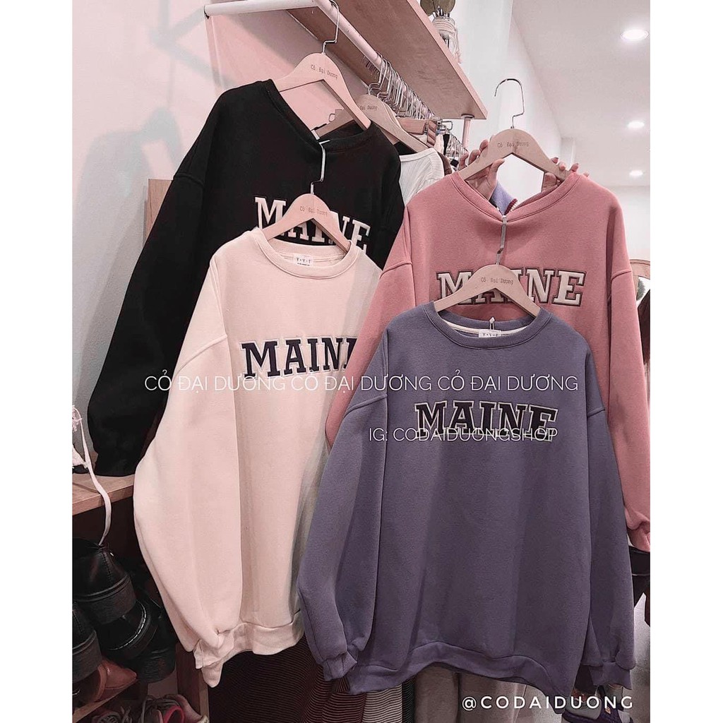 Áo nỉ hoodie maine , áo sweater nỉ chui đầu style ulzzang basic hàn quốc hot trend ttspa0007