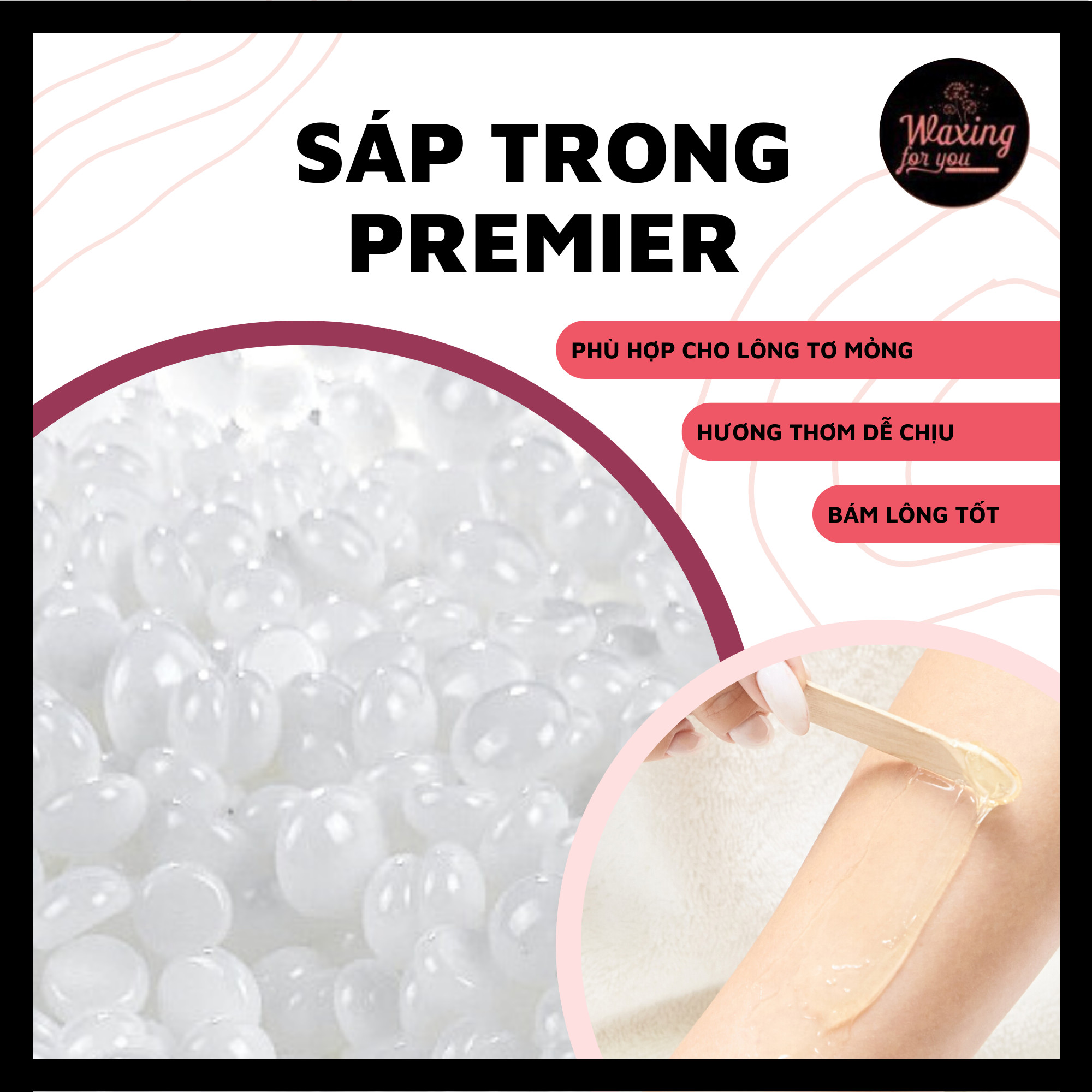 Sáp wax lông trong suốt 1kg