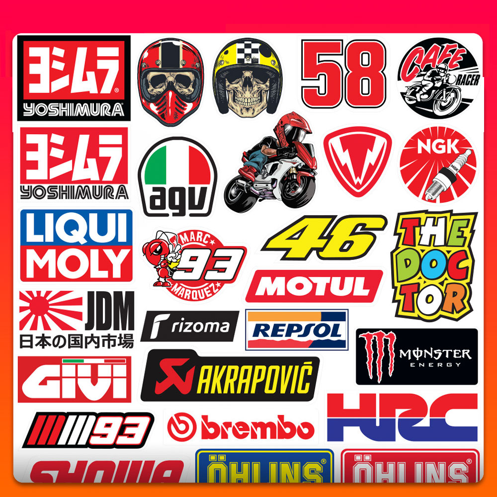 [MUA 1 TẶNG 1] 👍 25 Tem Dán Xe Máy 👍 Logo Các Hãng Phụ Kiện 👍 Ohlins Liqui Moly Agv Repsol 👍 Decal Dán Xe Máy 👍 Stick Xe Máy