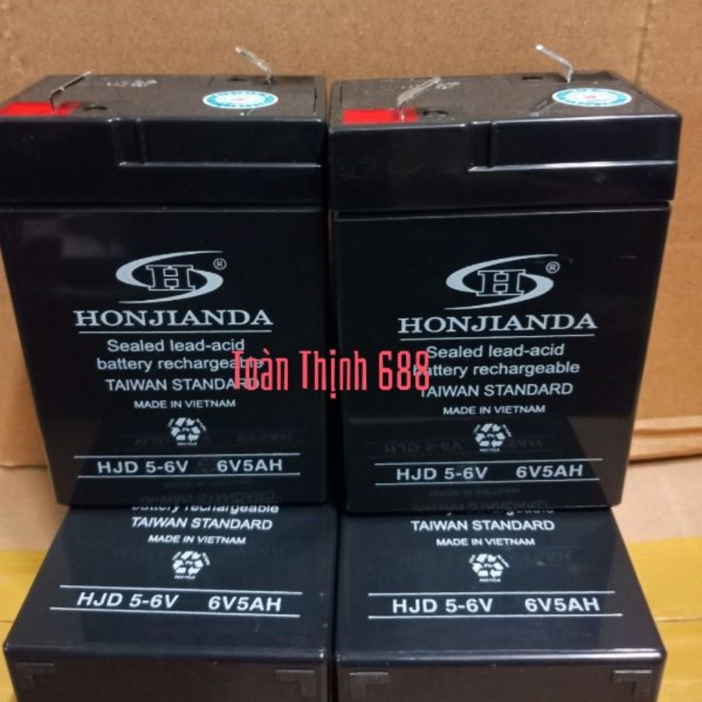 Bình ắc quy khô 6v 5Ah Honjianda 1c