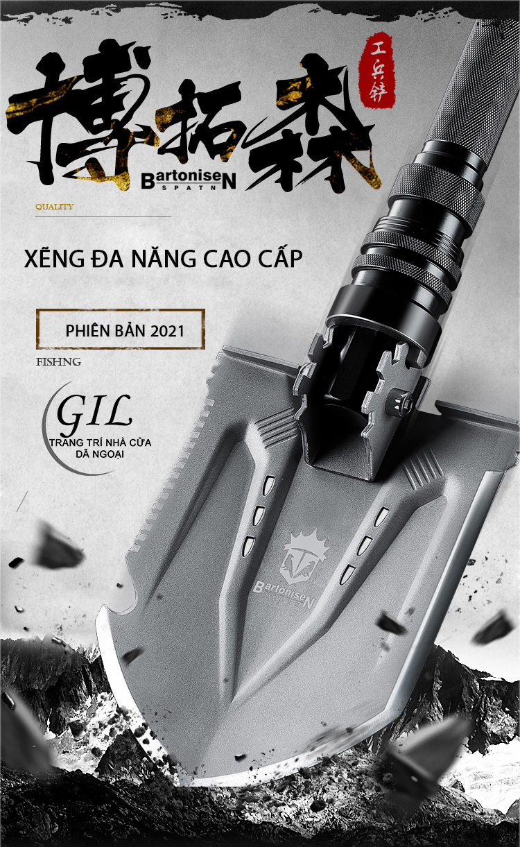 Xẻng quân dụng đa năng cao cấp