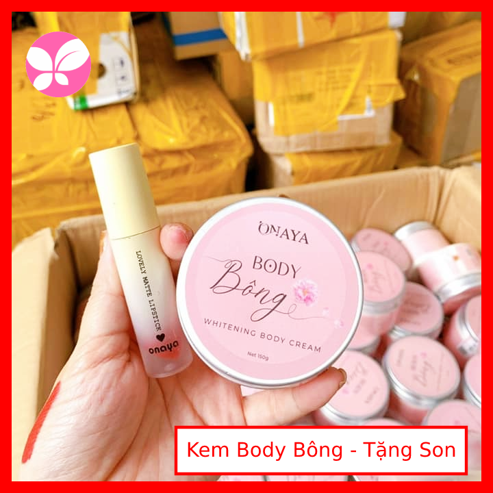 Kem Body Bông ONAYA - TẶNG kèm Son - Kem Body Bông Trắng nhanh sau 7 ngày TQ Group