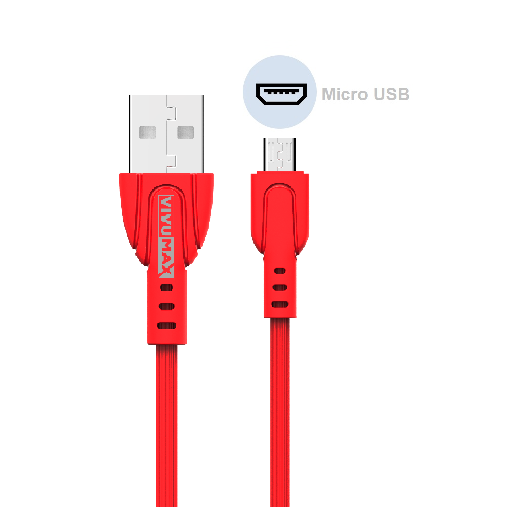 Cáp Sạc Nhanh và Truyền Dữ Liệu VivuMax M201 đầu sạc Micro (Samsung/Nokia/ Oppo/Xiaomi/Vsmart/Realme) dòng điện 2.4A, dài 1m – Hàng Chính Hãng, Bảo Hành 12 Tháng (Đổi Mới)