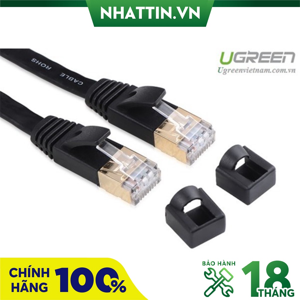 Cáp mạng đúc sẵn Cat7 dài 8m/10m/15m dẹt chính hãng Ugreen - Phân Phối Chính Hãng