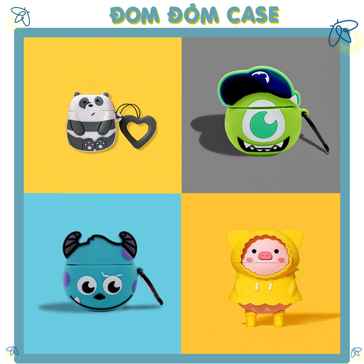 Case Airpods Hình Thú Cute , Vỏ bao airpod 1 2 silicon đựng tai nghe bluetooth , tai nghe không dây - Phụ Kiện Tomato