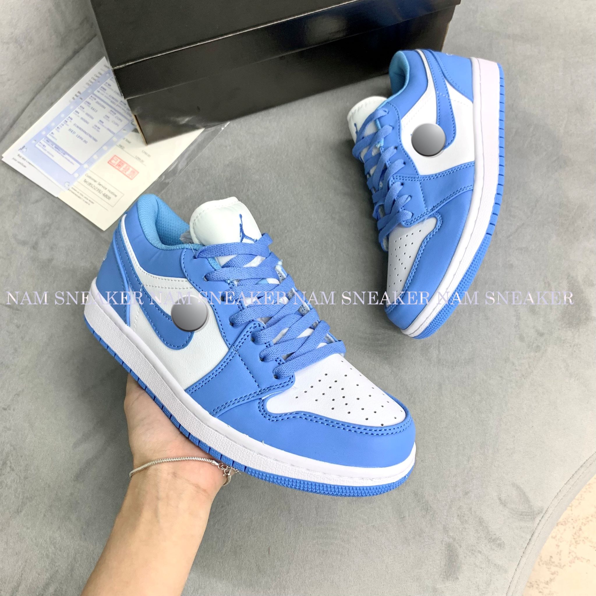 [FULL BOX 11] Giày Thể Thao, Giày Sneaker Low UNC Xanh Dương Nam Nữ Hàng Cao Cấp