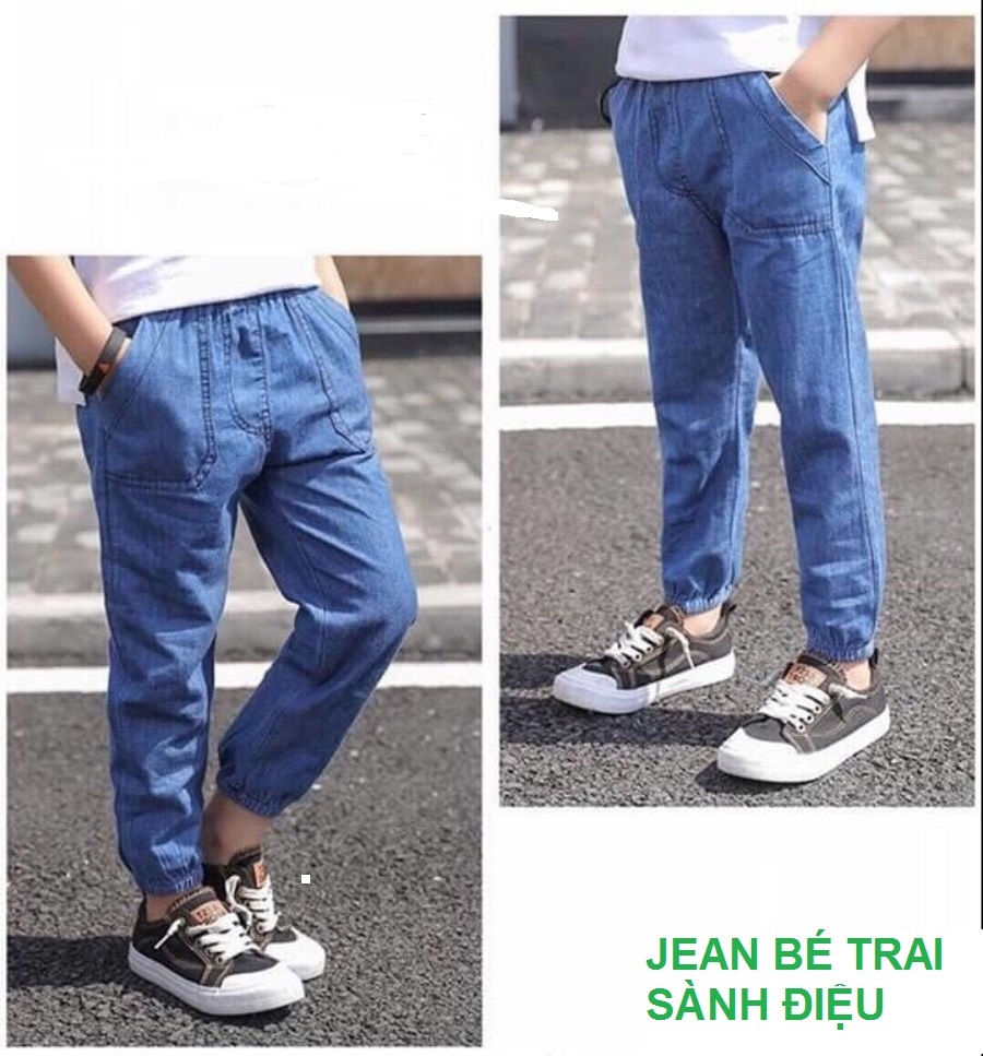 Quần jean bé trai. Quần Jogger jean cực chất, siêu ngầu mặc sành điệu