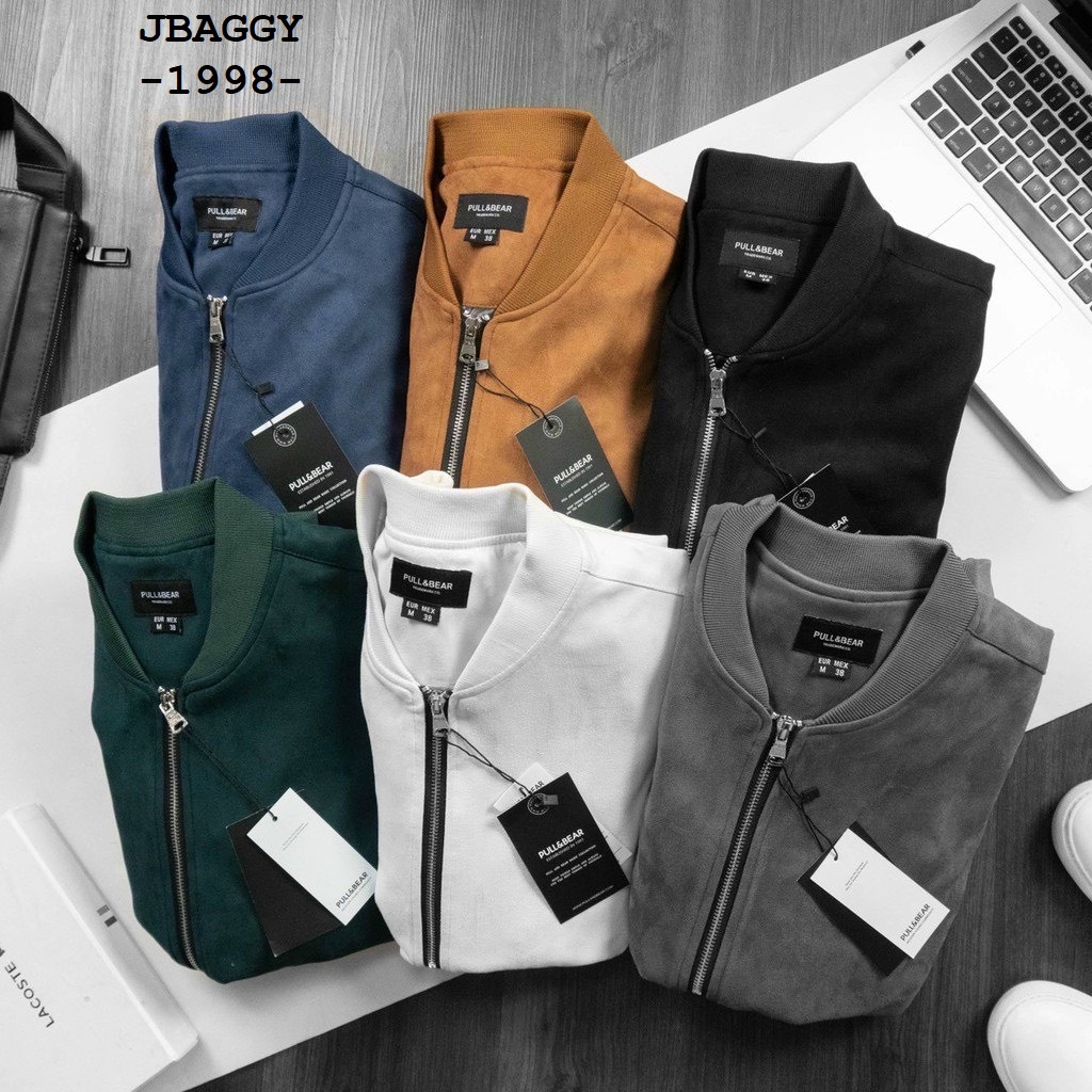 Áo khoác bomber nam JBAGGY da lộn áo bomber nam form rộng phong cách ulzzang thời trang Hàn Quốc