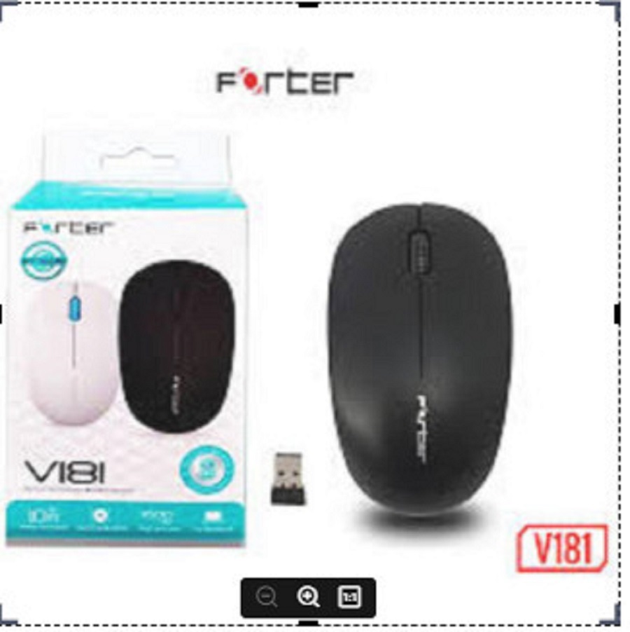 [HCM]Chuột không dây FORTER V181 (màu đen) thiết kế nhỏ gọn dễ cầm và di chuyển công nghệ tiên tiến độ nhạy cao+PIN