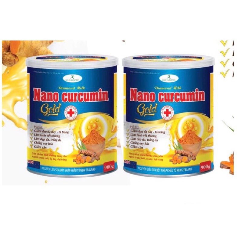   COMBO 2 HỘP 900g  SỮA NGHỆ NANO CURCUMIN GOLD - sản phẩm dinh dưỡng dành cho người bị dạ dày biếng ăn 