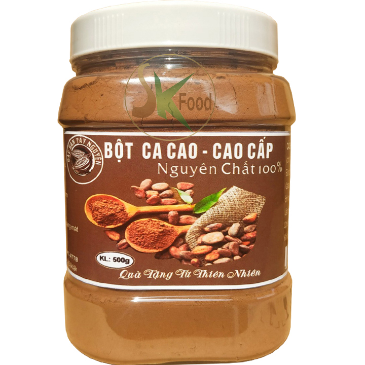 [HCM]BỘT CACAO NGUYÊN CHẤT DAKLAK BỔ DƯỠNG CHO SỨC KHỎE - HŨ 500G