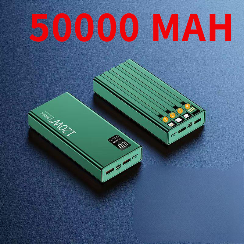 100% Genuine Backup Battery 100000Mah, Fast Charging, Comes with 4 Cables, Portable Backup Battery 100000Mah - 7