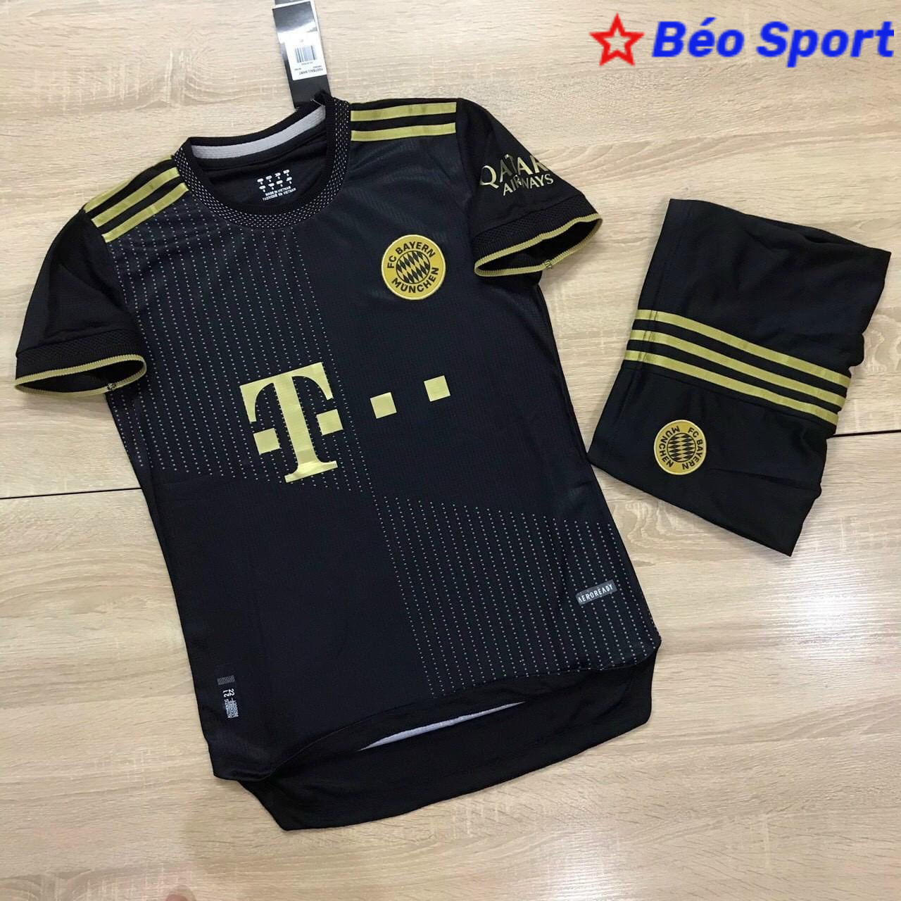 Áo bóng đá CLB Bayern Munich-Đen -Away -Chất Vải Polyester Thái cao cấp-Siêu Thoáng