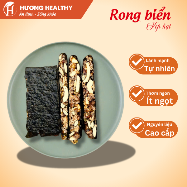 Bánh rong biển kẹp hạt Hương Healthy 250g 500g Phù hợp ăn kiêng eatclean healthy ăn chay