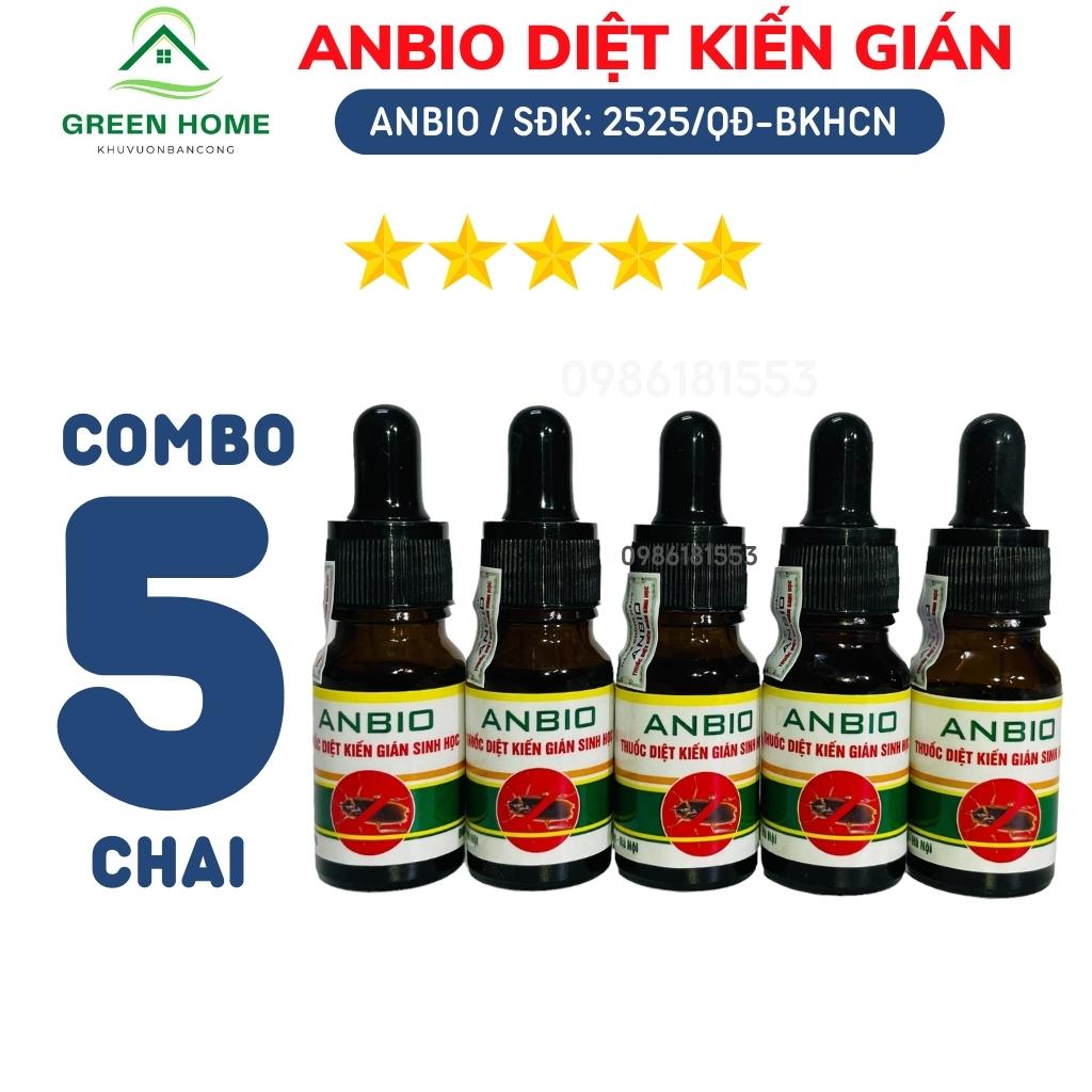 COMBO 5 Chai Thuốc Diệt Kiến, Diệt Gián Sinh Học ANBIO Chính Hãng Chiết Xuất Thiên Nhiên Từ Mật Mía 