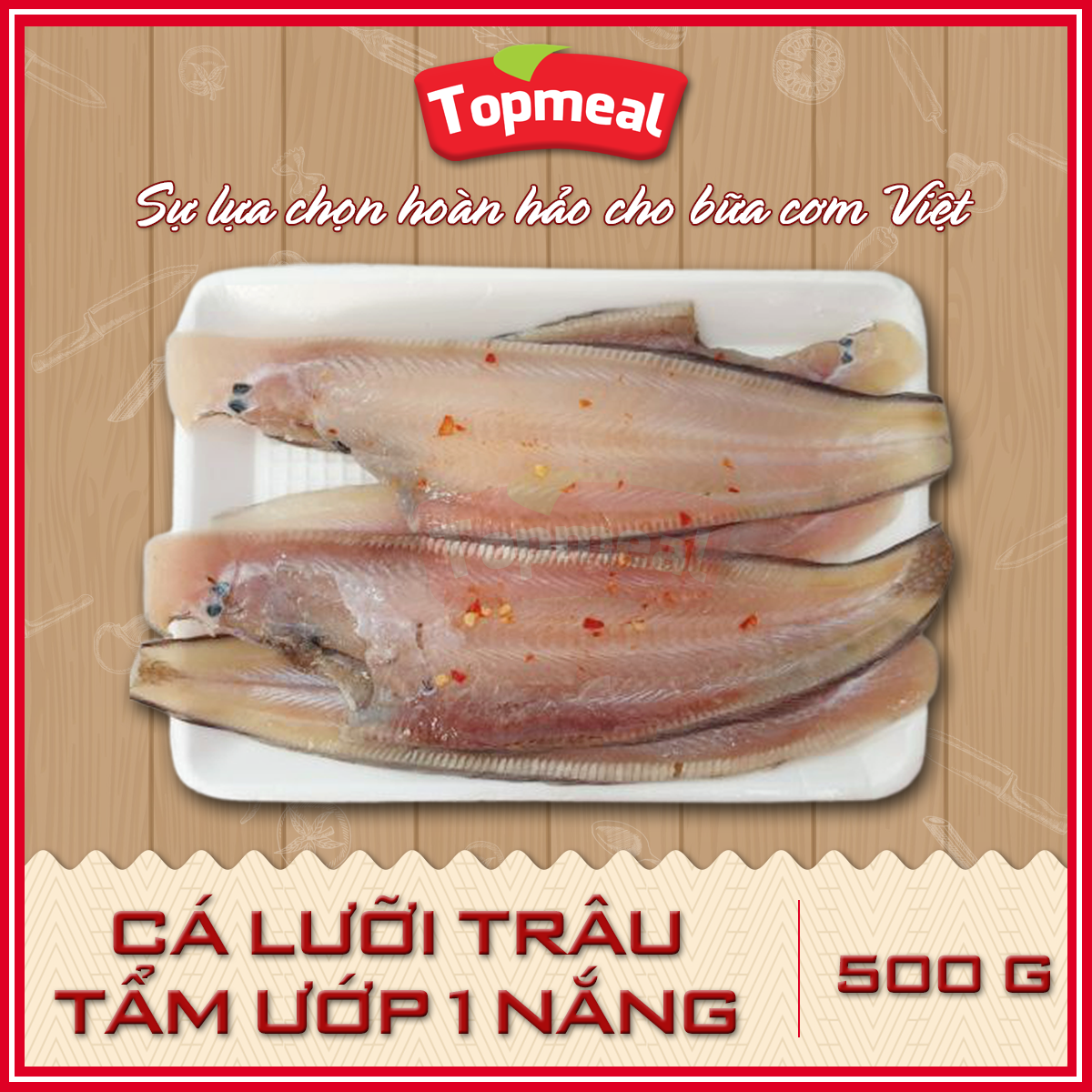 HCM - Cá lưỡi trâu tẩm ướp 1 nắng (500g) - Thích hợp với các món nướng, chiên, rim - [Giao nhanh TPHCM]