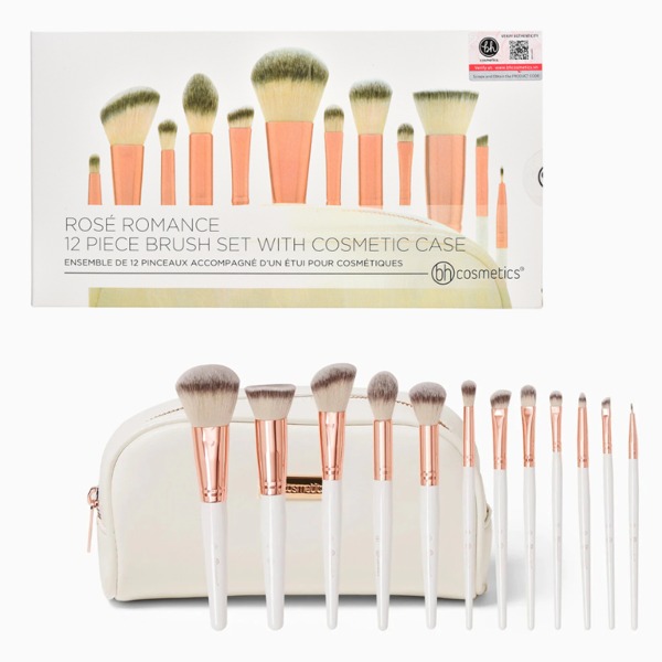 Bộ cọ trang điểm 12 cây bh cosmetics rose romance