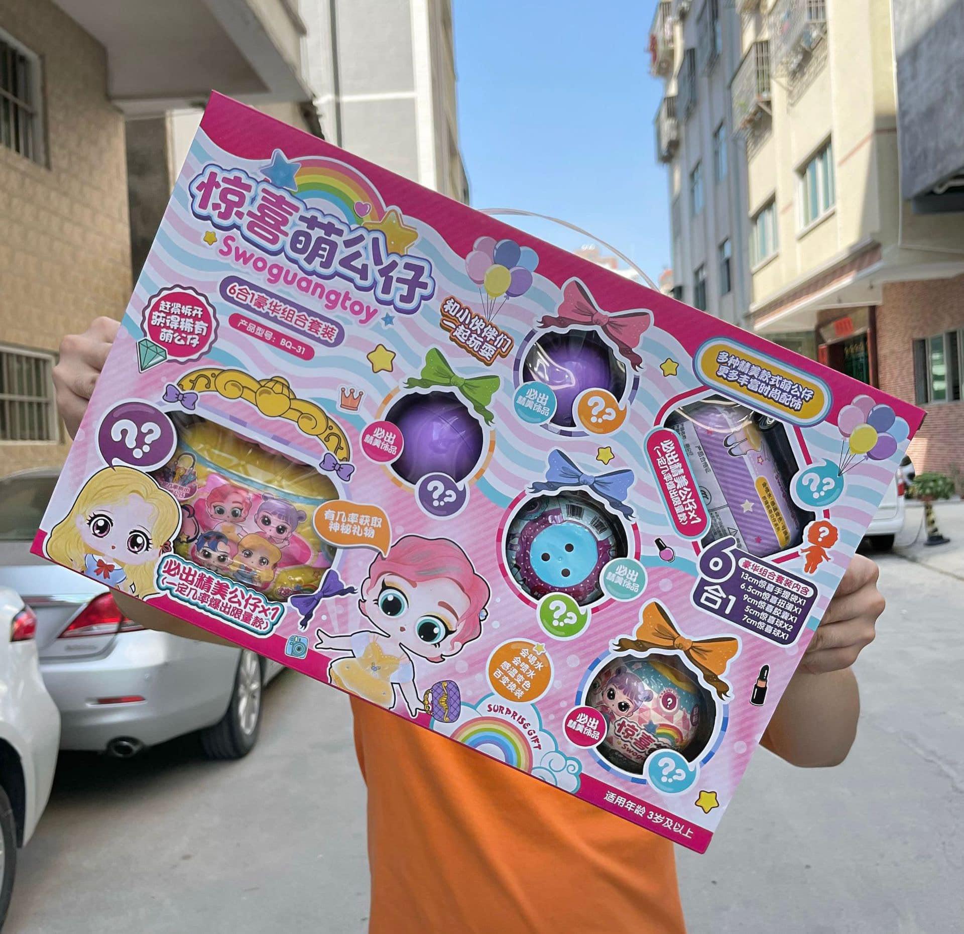 Bộ trứng búp bê chibi kèm hộp phụ kiện siêu đáng yêu quà tặng cho bé