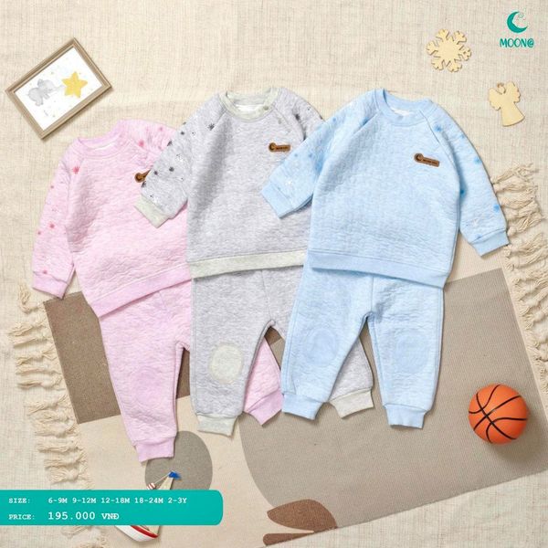 Bộ nỉ moon cài khuy vai trần bông