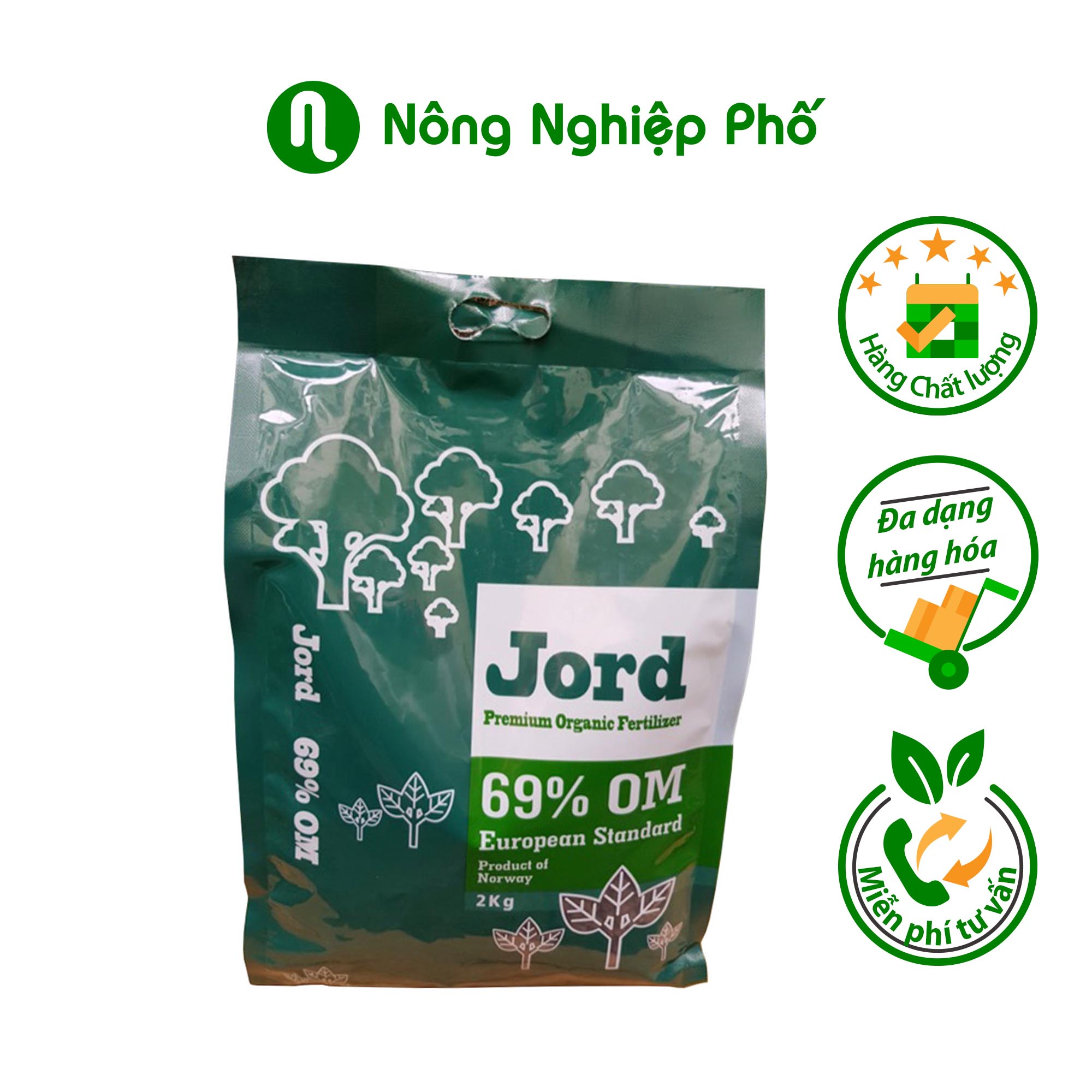 Phân bón hữu cơ jord nauy - túi 2kg - nông nghiệp phố