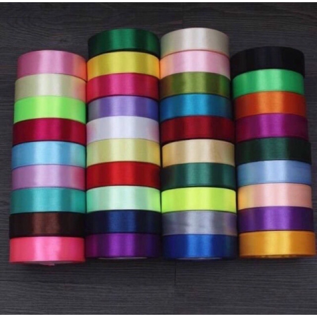 Sỉ 1 cây 10 cuộn duy băng lụa 2cm