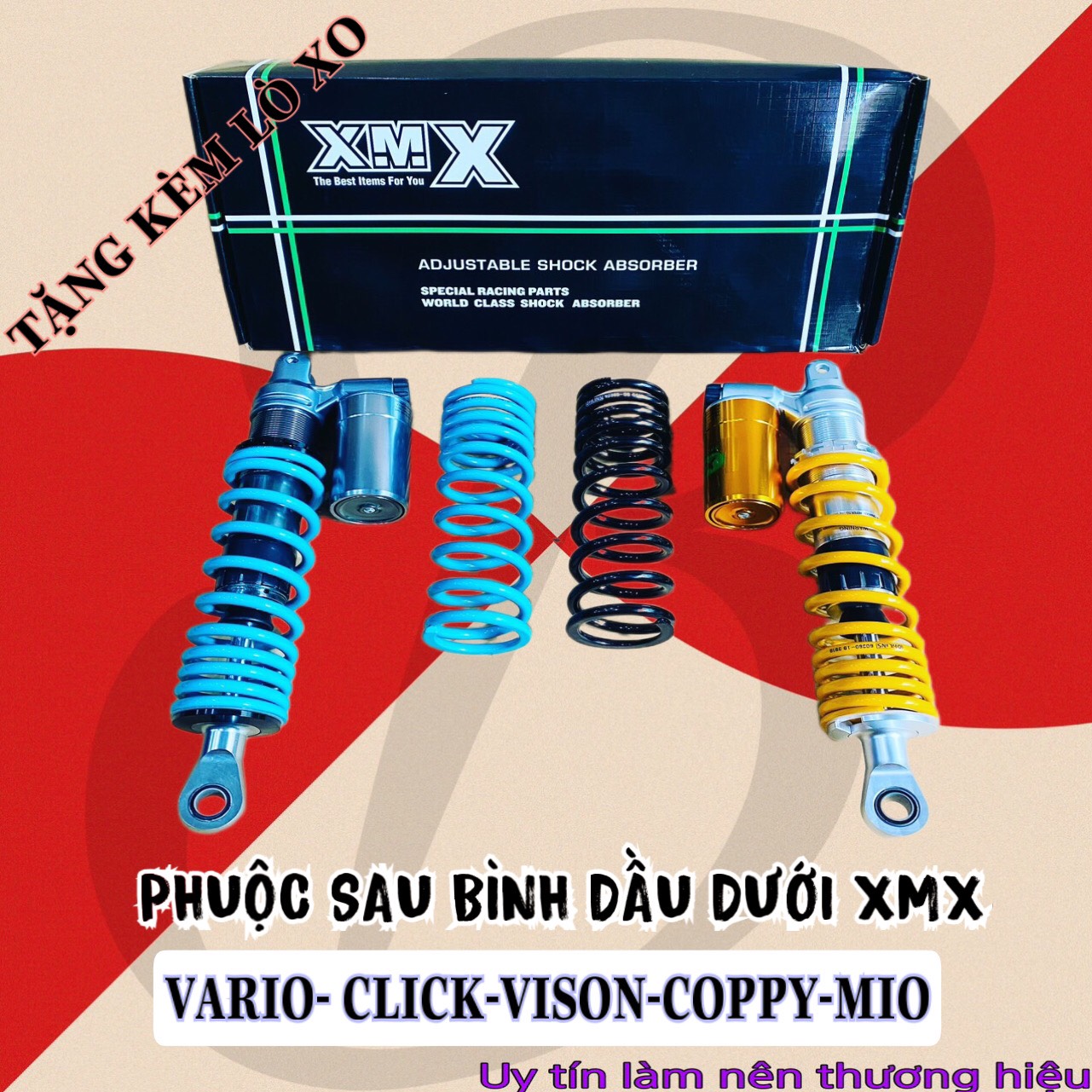 Phuộc xmx vario - click - vison - sh mod - coppy - mio bình dầu dưới chính hãng