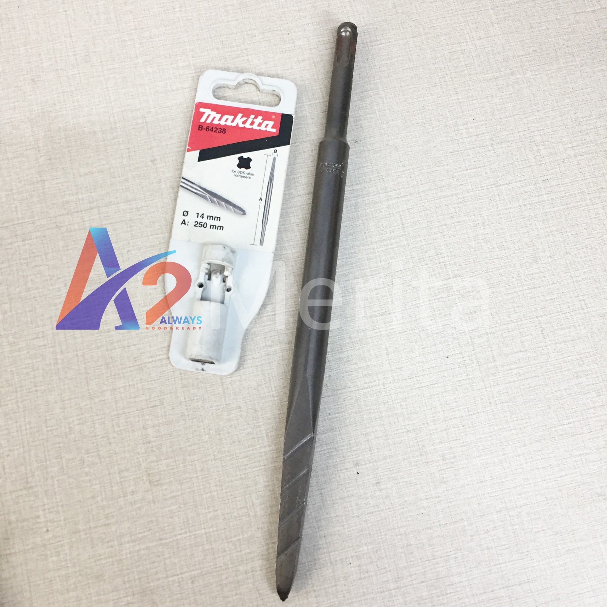 Mũi đục nhọn tự mài sds plus 250mm makita b-64238