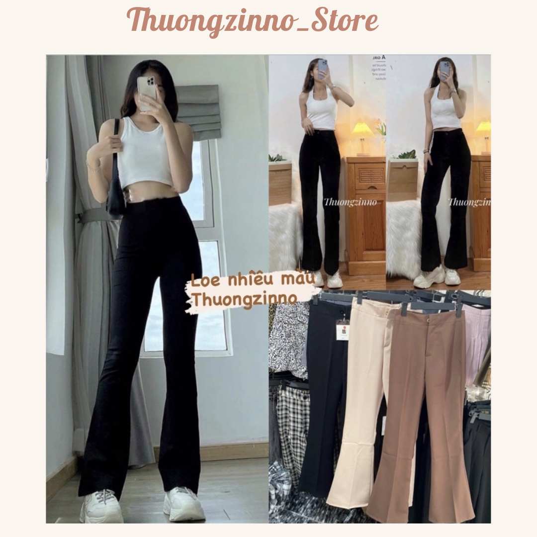 Quần vẩy loe nhiều màu 1 cúc / 2 cúc tôn dáng quần ống loe dáng dài công sở